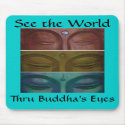 Buddha's eyes Mousepad by nanayane Buddha's eyes Mousepad
