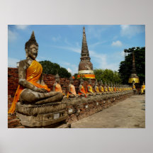 Buddhas in Ayutthaya Posters