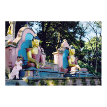 Buddha's Pink Lady, Swambunath posters by Wonderlane Buddha's Pink Lady, Swambunath posters