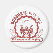Buddha's Pizzeria Fridge Magnets