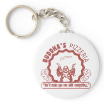 Buddha's Pizzeria Key Chains