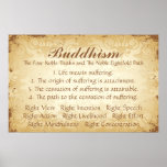 Buddhism Four and Eight Poster