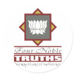 Buddhism Four Noble Truths Round Sticker