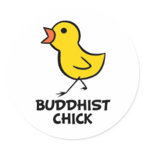 Buddhist Chick Sticker
