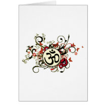 Buddhist Floral Om cards by BuddhaGifts Buddhist Floral Om cards