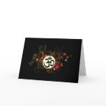 Buddhist Floral Om Greeting Card