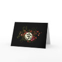 Buddhist Floral Om cards