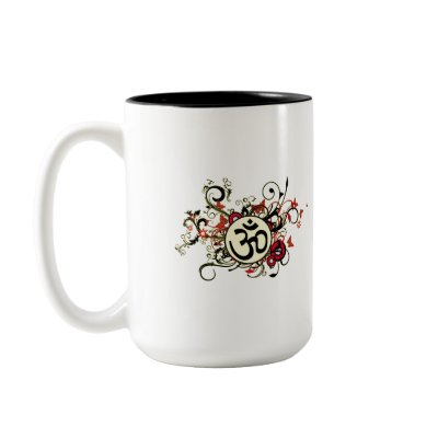 Buddhist Floral Om Coffee Mugs by BuddhaGifts