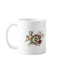 Buddhist Floral Om mugs