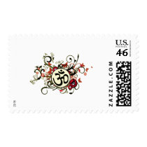 Buddhist Floral Om postage