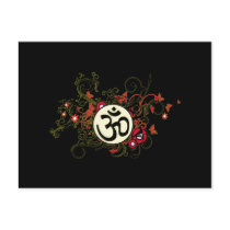 Buddhist Floral Om postcards by BuddhaGifts Buddhist Floral Om postcards