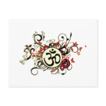 Buddhist Floral Om Post Card