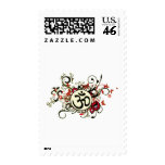 Buddhist Floral Om Stamp
