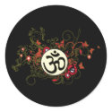 Buddhist Floral Om stickers