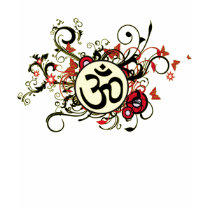 Buddhist Floral Om t-shirts