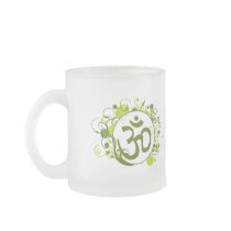 Buddhist Green Floral Om Coffee Mugs