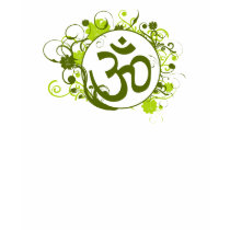 Buddhist Green Floral Om t-shirts