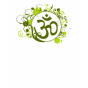 Buddhist Green Floral Om