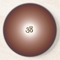 Buddhist Meditation Coaster red