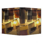 Buddhist prayer flags in the sunset, binder