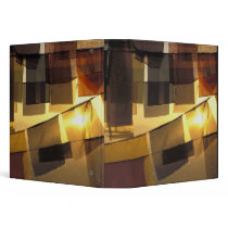 Buddhist prayer flags in the sunset, binder
