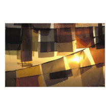 Buddhist prayer flags in the sunset, photographic print
