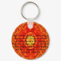 Buddhist Quote with vibrant spiritual design keychains