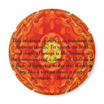 Buddhist Quote with vibrant spiritual design Fridge Magnets