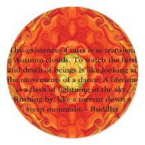 Buddhist Quote with vibrant spiritual design stickers