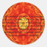 Buddhist Quote with vibrant spiritual design Stickers