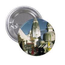 Buddhist Temple in Kathmandu, Nepal Buttons