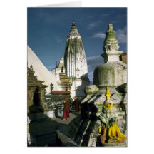 Buddhist Temple in Kathmandu, Nepal Card
