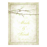 Budding Branches with Birds Vintage III Invitation invitations