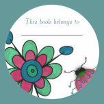 Budding Ladybug Bookplate stickers