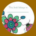 Budding Ladybug Bookplate stickers