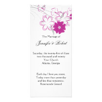 Budding Romance in FuchsiaWedding Program Custom Rack Card