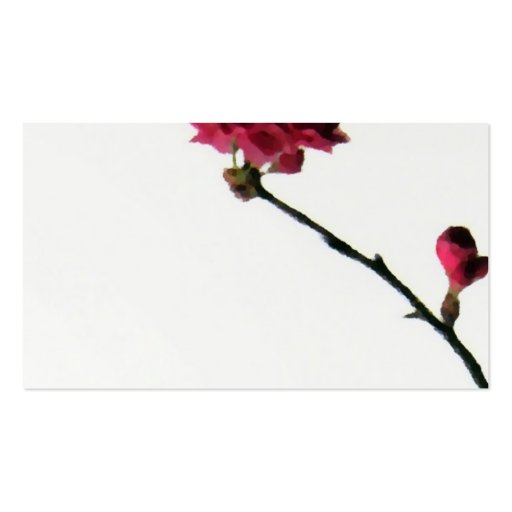 Budding Then Blooming/ Oriental Zen Floral Design Business Cards (back side)