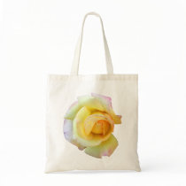 Budding Yellow Rose Canvas Bags