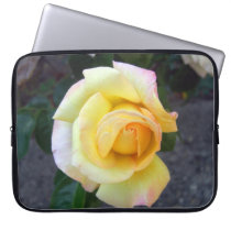 Budding Yellow Rose Laptop Sleeve