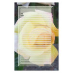 Budding Yellow Rose Lined Stationery