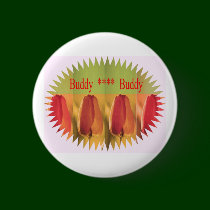 Buddy Buddy: Flower Buds buttons by doonagiri Buddy Buddy: Flower Buds buttons