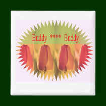 Buddy Buddy: Flower Buds magnets by doonagiri Buddy Buddy: Flower Buds magnets