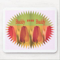 Buddy Buddy: Flower Buds mousepads by doonagiri Buddy Buddy: Flower Buds mousepads