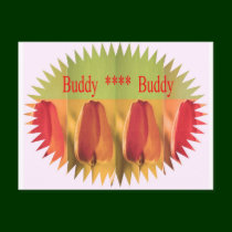 Buddy Buddy: Flower Buds postcards by doonagiri Buddy Buddy: Flower Buds postcards