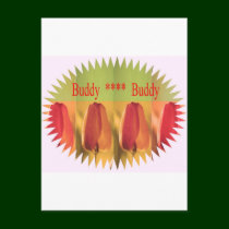 Buddy Buddy: Flower Buds postcards by doonagiri Buddy Buddy: Flower Buds postcards