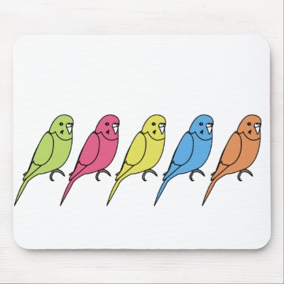 budgerigar mouse mats by teeegs