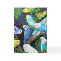 Budgerigars and Ferns Card by twopurringcats Budgerigars and Ferns Card