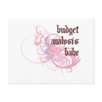 Budget Analysis Babe postcards