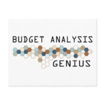 Budget Analysis Genius postcards