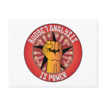 Budget Analysis Is Power postcards